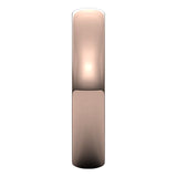 14K Rose Gold Half Round Light Wedding Band, 4 mm Wide