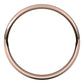 14K Rose Gold Half Round Light Wedding Band, 2.5 mm Wide