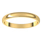 10K Yellow Gold Half Round Light Wedding Band, 2.5 mm Wide