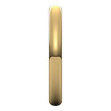 10K Yellow Gold Half Round Light Wedding Band, 2.5 mm Wide