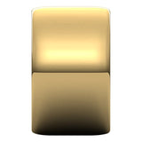 14K Yellow Gold Half Round Light Wedding Band, 12 mm Wide