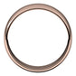 10K Rose Gold Half Round Light Wedding Band, 7 mm Wide