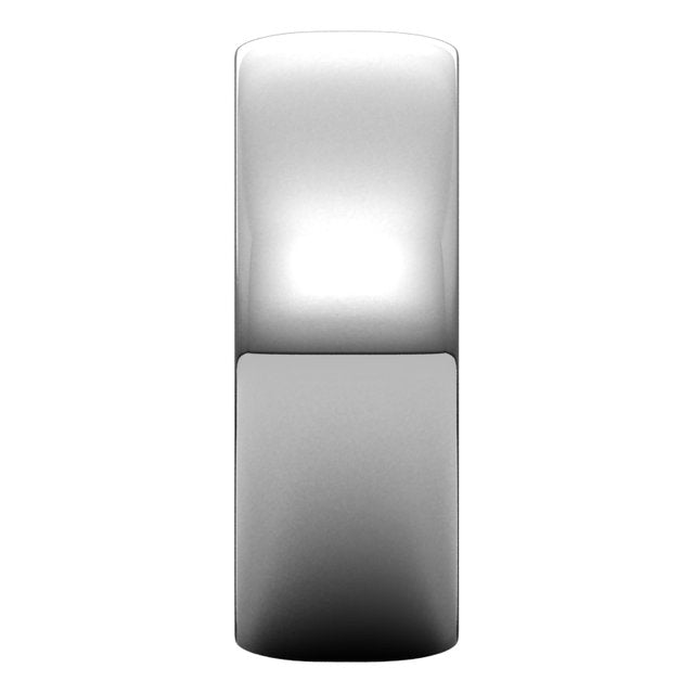 Platinum Half Round Light Wedding Band, 7 mm Wide