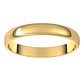 18K Yellow Gold Half Round Ultra-Light Wedding Band, 3 mm Wide