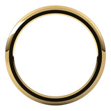 14K Yellow Gold Domed Comfort Fit Wedding Band, 1.5 mm Wide