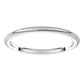 18K White Gold Domed Comfort Fit Wedding Band, 1.5 mm Wide