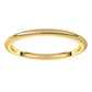 18K Yellow Gold Domed Comfort Fit Wedding Band, 1.5 mm Wide