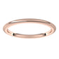 10K Rose Gold Domed Comfort Fit Wedding Band, 1.5 mm Wide