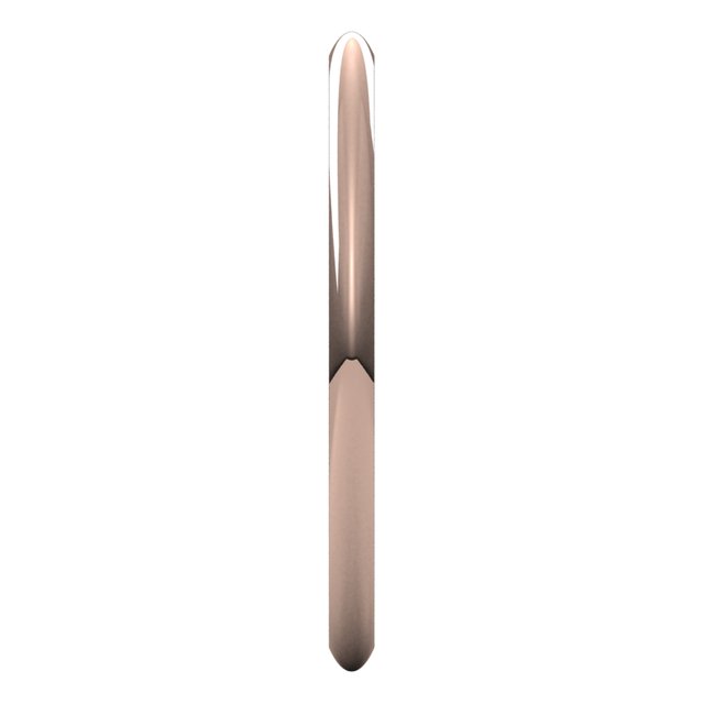 14K Rose Gold Domed Comfort Fit Wedding Band, 1.5 mm Wide