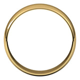 10K Yellow Gold Half Round Ultra-Light Wedding Band, 6 mm Wide