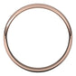 10K Rose Gold Half Round Ultra-Light Wedding Band, 4 mm Wide