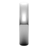 18K White Gold Half Round Ultra-Light Wedding Band, 4 mm Wide