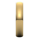 18K Yellow Gold Half Round Ultra-Light Wedding Band, 4 mm Wide