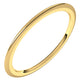18K Yellow Gold Domed Comfort Fit Wedding Band, 1 mm Wide