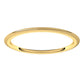 14K Yellow Gold Domed Comfort Fit Wedding Band, 1 mm Wide