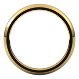 14K Yellow Gold Domed Comfort Fit Wedding Band, 2.5 mm Wide