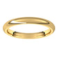 18K Yellow Gold Domed Comfort Fit Wedding Band, 2.5 mm Wide