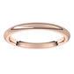 10K Rose Gold Domed Comfort Fit Wedding Band, 2 mm Wide