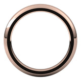14K Rose Gold Domed Comfort Fit Wedding Band, 3 mm Wide
