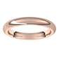 14K Rose Gold Domed Comfort Fit Wedding Band, 3 mm Wide