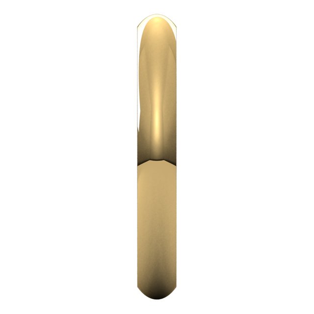 14K Yellow Gold Domed Comfort Fit Wedding Band, 3 mm Wide