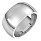 Platinum Domed Comfort Fit Wedding Band, 10 mm Wide