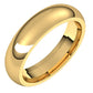10K Yellow Gold Domed Comfort Fit Wedding Band, 5 mm Wide