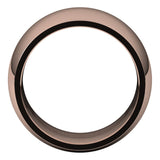 14K Rose Gold Domed Comfort Fit Wedding Band, 12 mm Wide