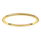 14K Yellow Gold Domed Light Comfort Fit Wedding Band, 1 mm Wide