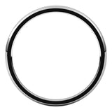 18K White Gold Domed Light Comfort Fit Wedding Band, 1.5 mm Wide