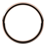 14K Rose Gold Domed Light Comfort Fit Wedding Band, 1.5 mm Wide