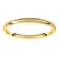 14K Yellow Gold Domed Light Comfort Fit Wedding Band, 1.5 mm Wide