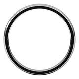 Sterling Silver Domed Light Comfort Fit Wedding Band, 2.5 mm Wide