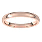 14K Rose Gold Domed Light Comfort Fit Wedding Band, 2.5 mm Wide