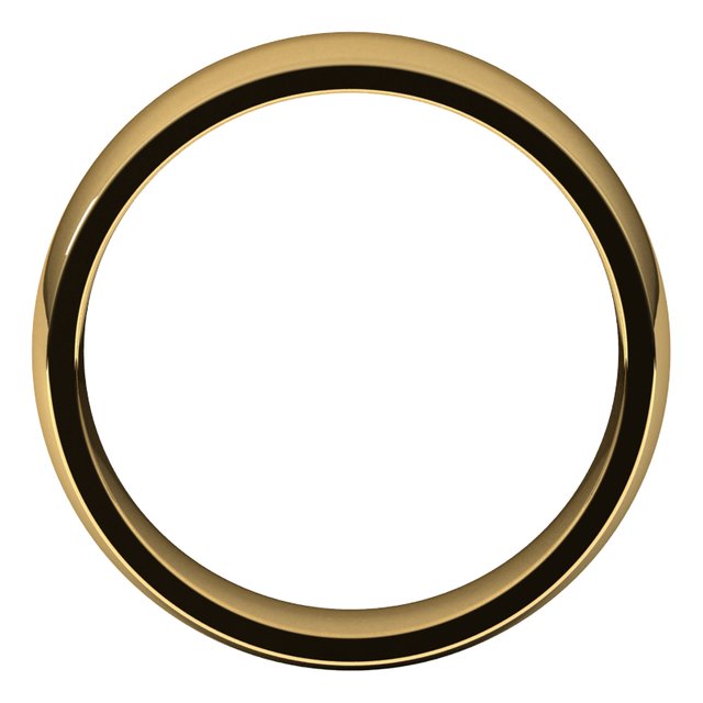 10K Yellow Gold Domed Light Comfort Fit Wedding Band, 5 mm Wide