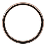 10K Rose Gold Domed Light Comfort Fit Wedding Band, 2 mm Wide