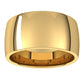 14K Yellow Gold Domed Light Comfort Fit Wedding Band, 10 mm Wide