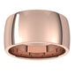 14K Rose Gold Domed Light Comfort Fit Wedding Band, 10 mm Wide