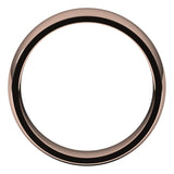 10K Rose Gold Domed Light Comfort Fit Wedding Band, 6 mm Wide