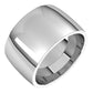 Palladium Domed Light Comfort Fit Wedding Band, 12 mm Wide