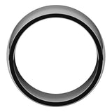 10K White Gold Domed Light Comfort Fit Wedding Band, 12 mm Wide