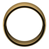 18K Yellow Gold Domed Light Comfort Fit Wedding Band, 12 mm Wide