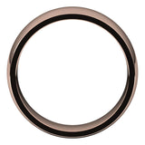 18K Rose Gold Domed Light Comfort Fit Wedding Band, 7 mm Wide