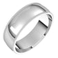 14K White Gold Milgrain Domed Light Comfort Fit Wedding Band, 6 mm Wide