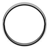 Palladium Milgrain Domed Light Comfort Fit Wedding Band, 5 mm Wide