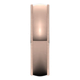 14K Rose Gold Milgrain Domed Light Comfort Fit Wedding Band, 5 mm Wide