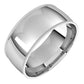 Palladium Milgrain Domed Light Comfort Fit Wedding Band, 8 mm Wide