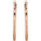 14K Rose Gold 2 mm Wide Medium/Large Hoop Earrings