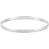14K White Gold Half Round Bangle Bracelet