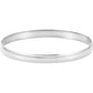 14K White Gold Half Round Bangle Bracelet